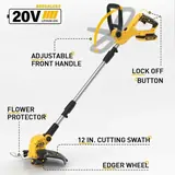 Cordless String Trimmer and Edger, 12 In, photo 2