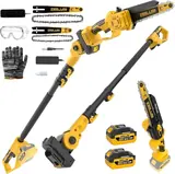 4-in-1 Cordless 6" & 8" Pole Saw & Mini , photo 1