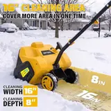 40V 16" Cordless Snow Blower,Electric Sn, photo 3