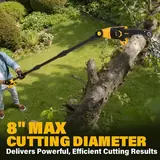 2-in-1 8'' Pole Saw & 18'' Pole Hedge Tr, photo 3