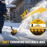 20V 12" Electric Snow Shovel,Cordless Sn, photo 2