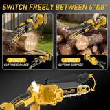 4-in-1 Cordless 6" & 8" Pole Saw & Mini , photo 5