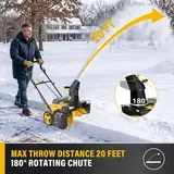 40V 20" Electric Snow Blower Cordless, photo 3