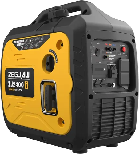 ZEGJAW 2400-Watt Portable Inverter Generator, EPA Compliant, CO-Sensor, Eco-Mode