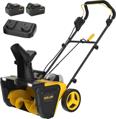 ZEGJAW 40V 20-Inch Snow Blower Cordless, Electric Snow Blower with Brushless Mot