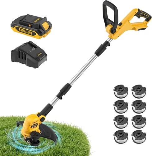 ZEGJAW 12 Inch Cordless String Trimmer Weed Eater with 2.0Ah Battery